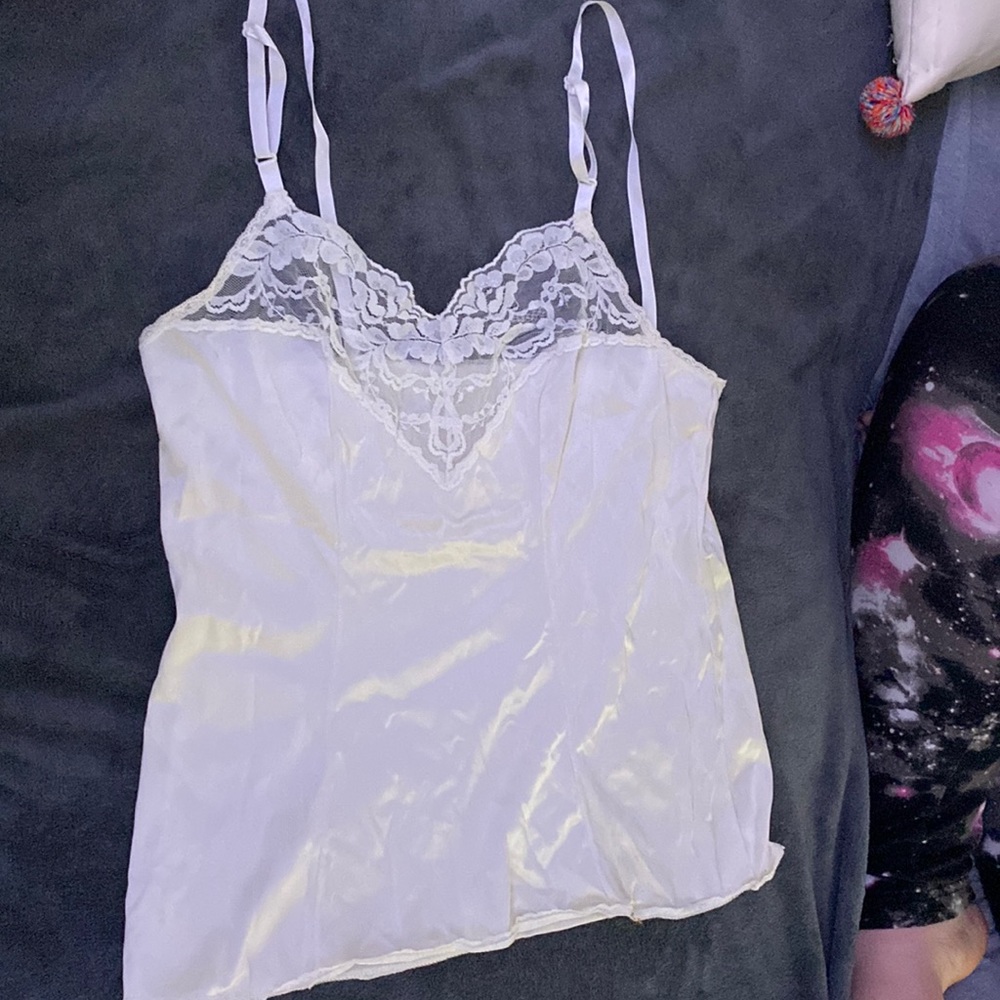 Small white tank top slip or sleepwear